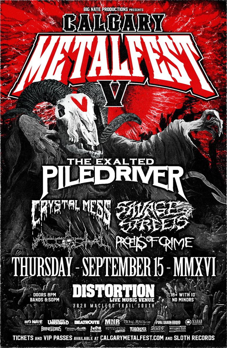 One week away! <a href="/OlPiley/">Exalted Piledriver</a> #TheExaltedPiledriver #CrystalMess #SavageStreets #SickRitual <a href="/AccostalMetal/">Accostal</a> <a href="/distortionyyc/">Distortion</a>!
