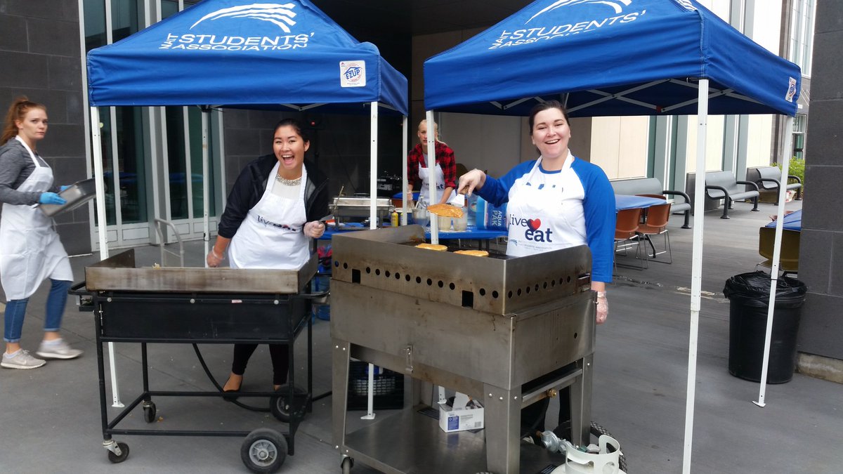 NR92's tweet photo. Theres still free #pancakes at the CAT building courtesy of @NAITSA - cmon down for goodies #NAITbacktoschool https://t.co/S5voGp7Elj