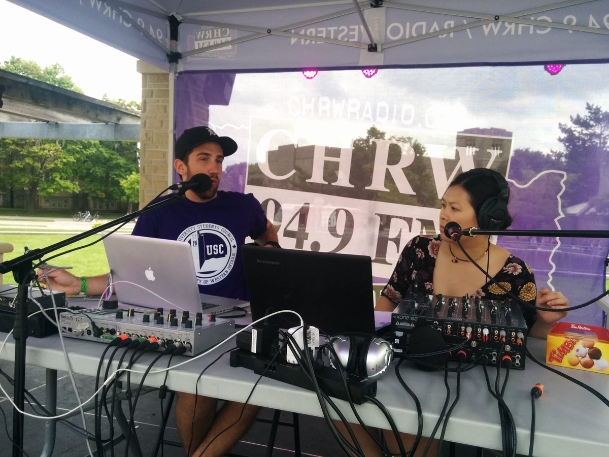 radiowestern's tweet photo. .@westernusc vice prez Jamie Clearly is live with us at #USCDay #westernu Come by and get info services on campus! https://t.co/85KTjoX6sG