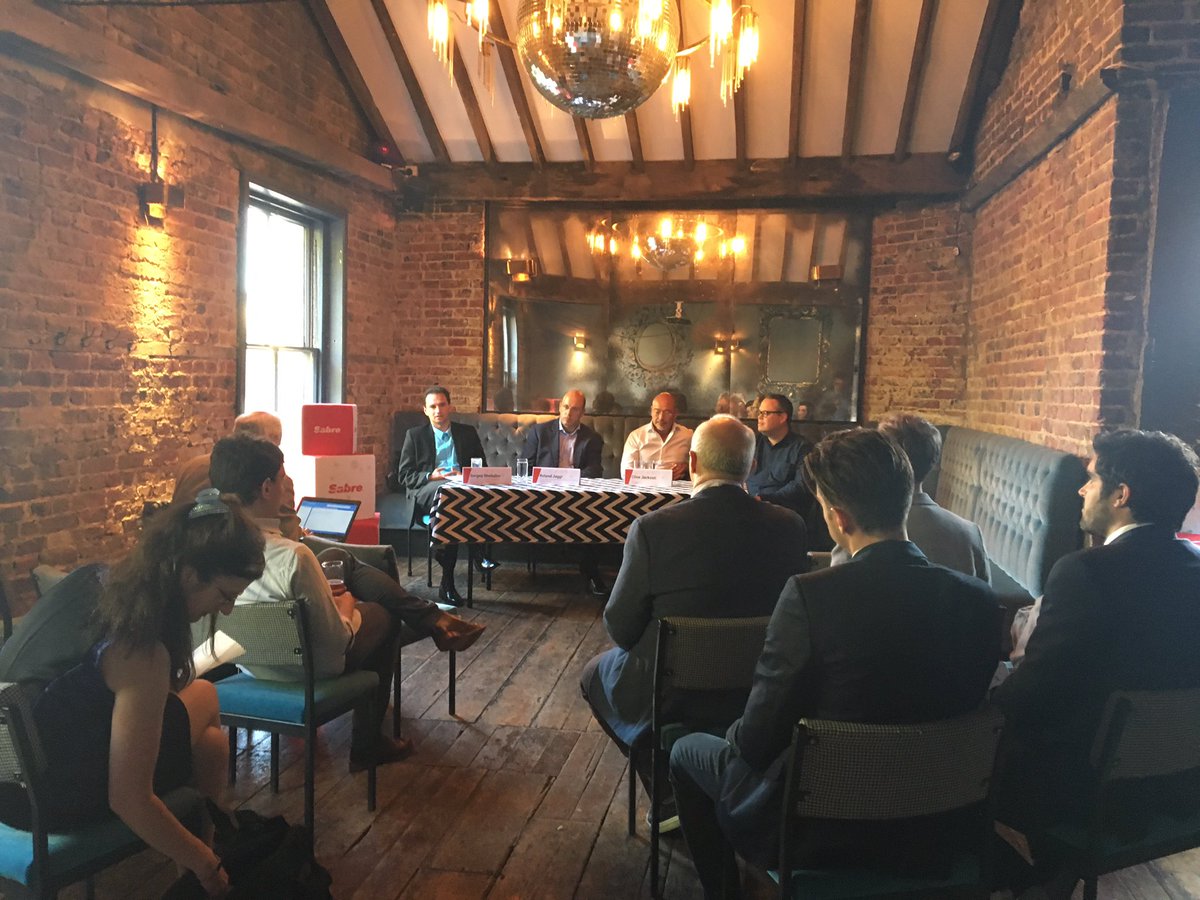 Sabre_Corp's tweet photo. #TotalRevenueOptimization media event in full swing with @flyvictor @aegeanairlines @johnlewisretail @DeadDollsHouse https://t.co/8y79C1GFZM