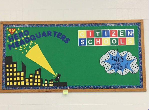 cschools's tweet photo. The start of our Citizen Schools bulletin board at Githens Middle School - bold and inspiring! #CSBacktoSchool https://t.co/FTOiIrrASL