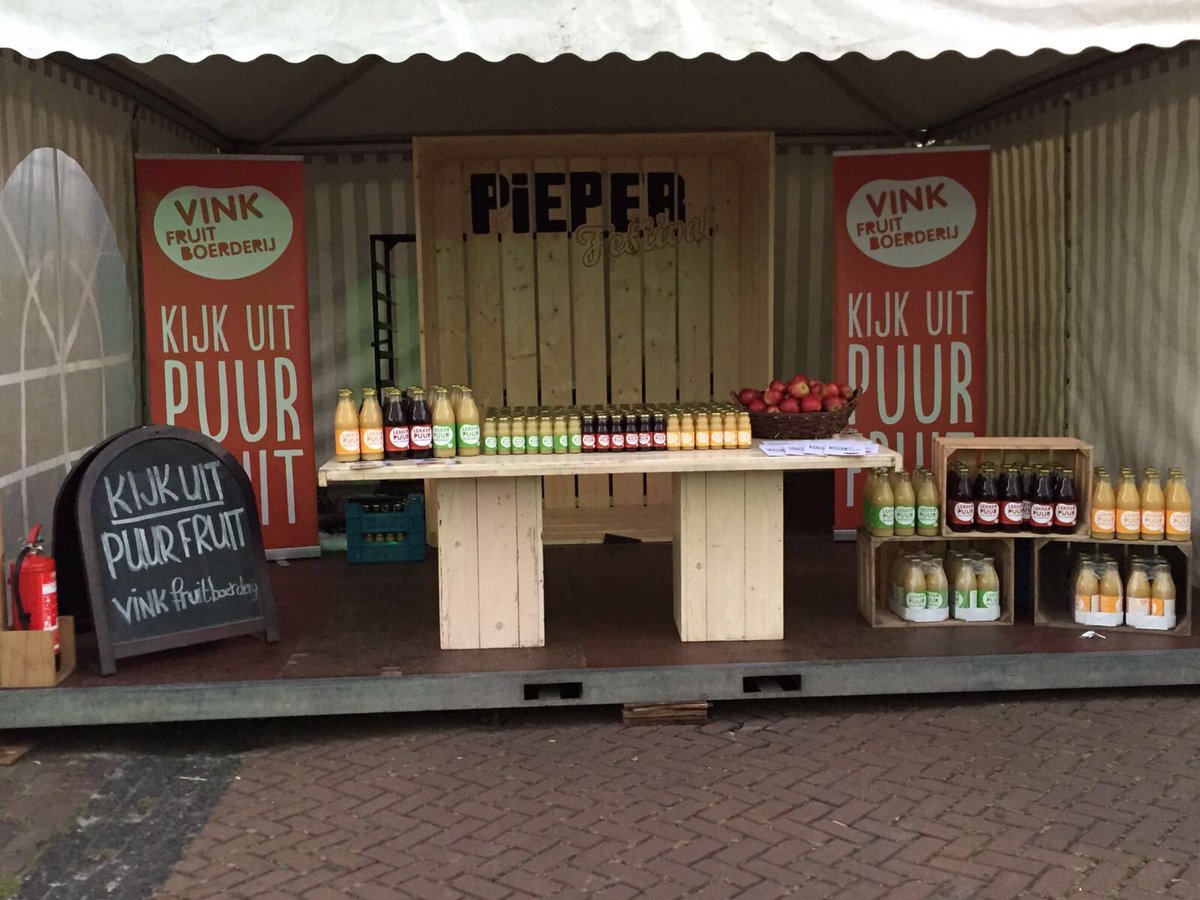 Ben je bij de cabaretavond op het #pieperfestival? Kom dan even langs <a href="/VinkFruit/">Vink Fruitboerderij</a> voor #LekkerPuurSap! <a href="/StEP_Pieper/">Pieperfestival</a>