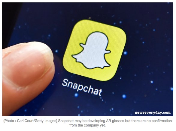 TittaHolsa's tweet image. Is #Snapchat Developing its Own Augmented Reality #ARdevice? #TechAR goo.gl/xCnuWI