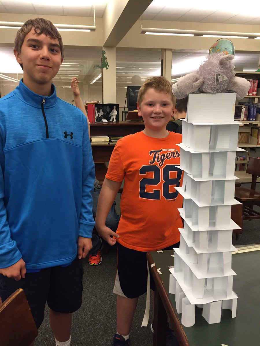 yoopertechgeek's tweet image. #towerchallenge #thinking #building #makered #waverlyedu