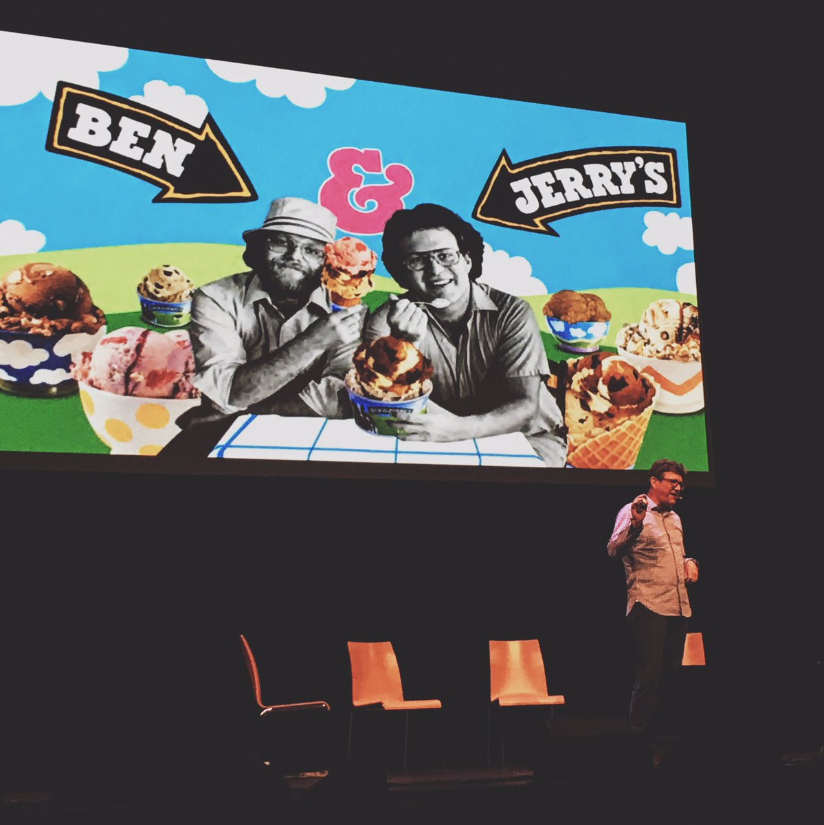 gabetron3030's tweet photo. Starting #CEOCrush after this rad talk by @benandjerrys "weird" Jostein Solheim. @officialbmag #bestfortheworld16 https://t.co/jpd2HWI2JX