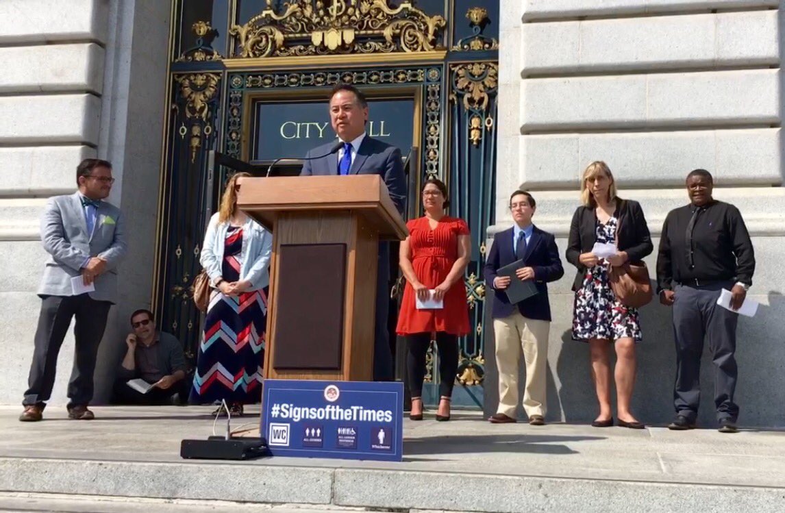 PhilTing's tweet photo. Restroom access is a basic biological need. AB1732 helps ensure restroom safety &amp; fairness for all. #AccessNotHate https://t.co/b68jkfqMgI