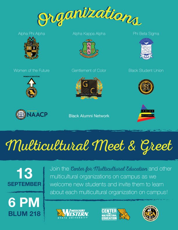 Hey, guess where we're gonna be?!  Come learn what WTF is all about at the Multicultural meet &amp; greet!!