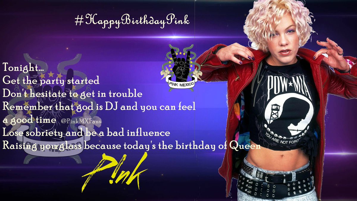 PinkMXFans's tweet image. #HappyBirthdayPink From México @Pink