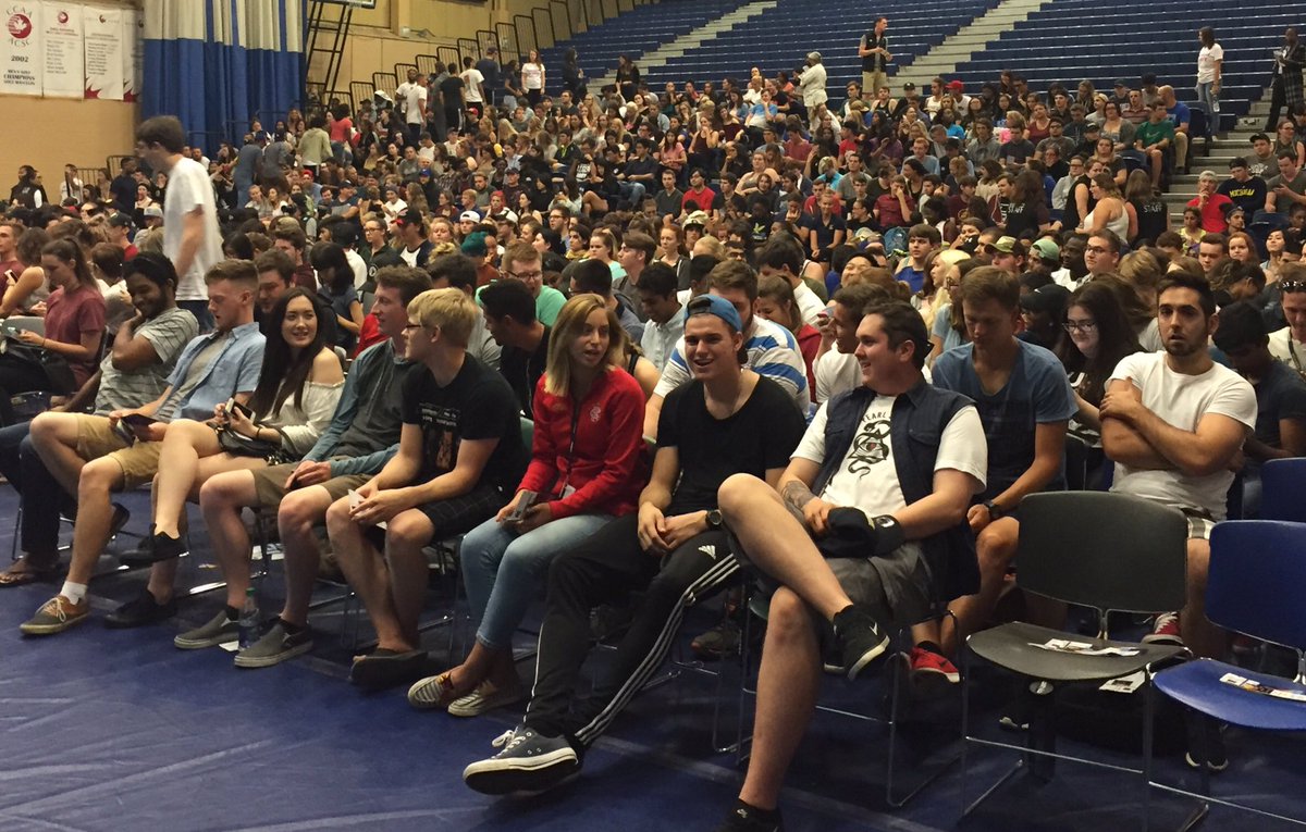 VPSTorontoMet's tweet image. Seriously filling up @humbercollege North campus for @MikeDomitrz and #canikissyou. @Humber_Res @HumberHawks