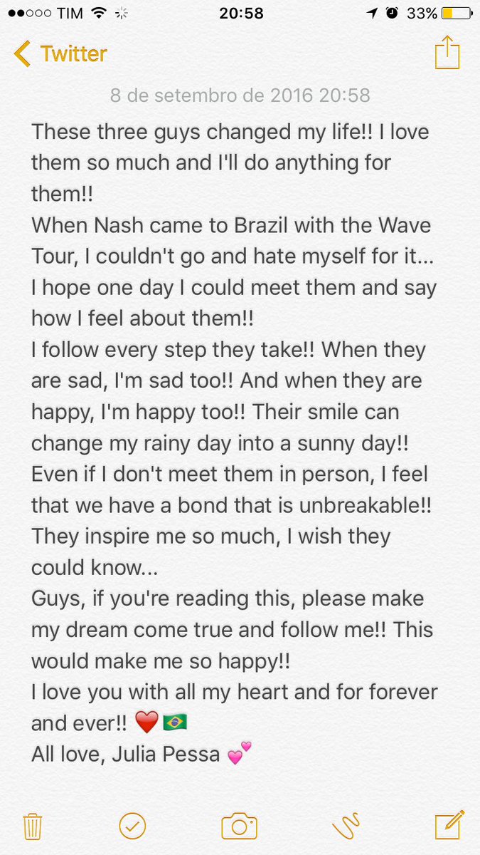 bothcanadian's tweet image. @Nashgrier @TheMattEspinosa @camerondallas 
I love you so much 💕 Kisses from Brazil 🇧🇷