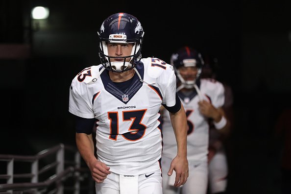 NFLonCBS's tweet photo. Reminder: Trevor Siemian is 1st QB with 0 pass attempts to start season opener for defending champs in NFL history. https://t.co/4WlSiod7Ye