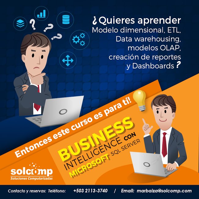 ¿ #OLAP?, ¿#ETL?  ¿#Datawarehousing? Aprende #BusinessIntelligence con <a href="/SQLServer/">Microsoft SQL</a>, instructor <a href="/mgomezgt/">Marco Tulio Gómez</a>