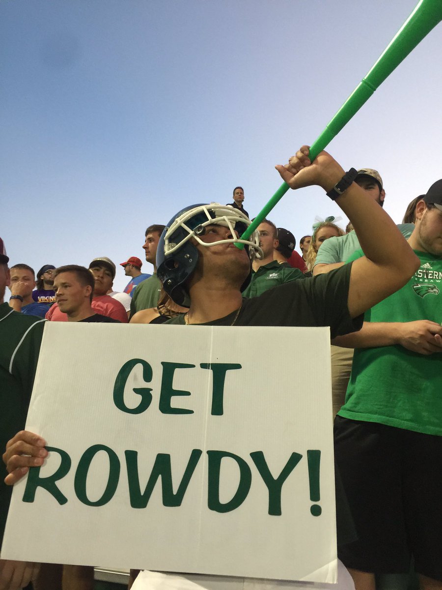 Our Rowdy Crowd FAN OF THE WEEK is  @StavoE12 ! Thank you for showing your school spirit! #RiverHawks