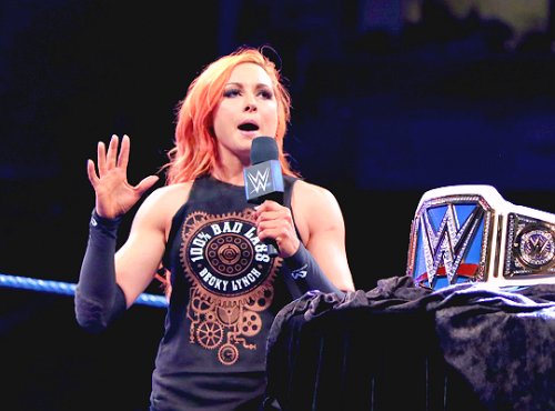 ErmacRobinson's tweet photo. That title is reserved for one person, and one person only, and that's @BeckyLynchWWE. #HistoryMade #Becky4Champ https://t.co/dEQfgZ5rMY