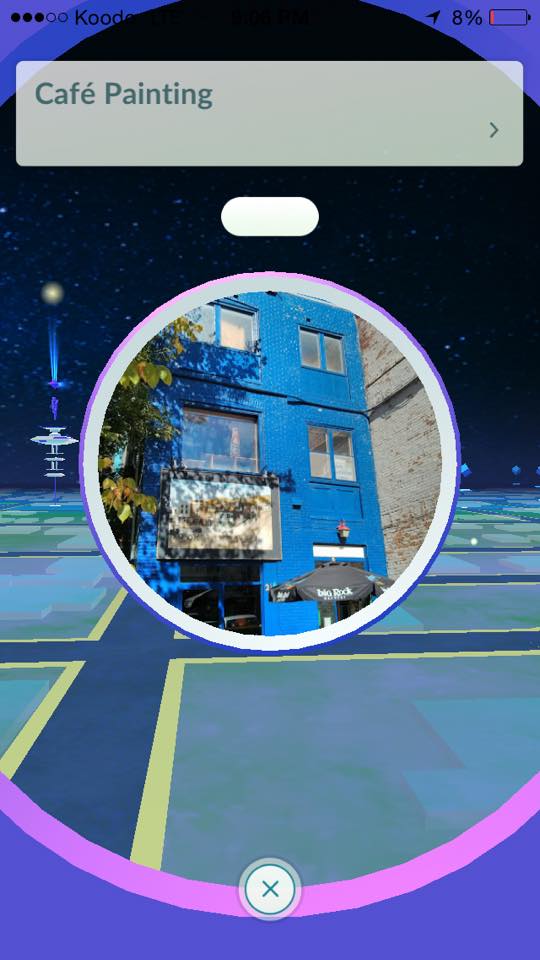 joellenbrydon's tweet image. I recently learned that the sign I did for The Only Cafe in Ptbo is a stop in @PokemonGoApp #cafepainting