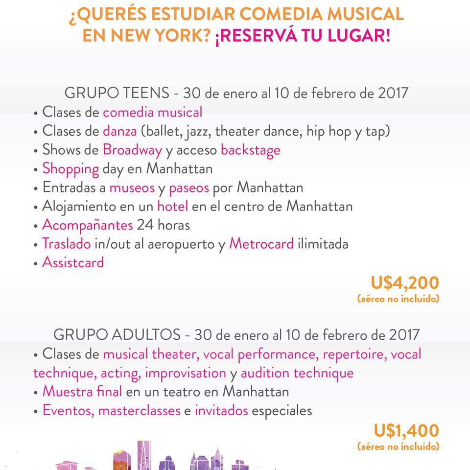 Estudia Teatro Musical en New York
Informate info@go-broadway.com
<a href="/GOBway/">GO Broadway</a> <a href="/Maestrolly/">Marcelo Velasco</a>