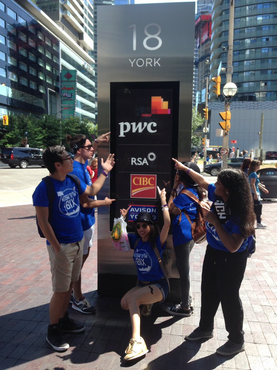 OweekArgos's tweet photo. Downtown challenge #3: Argos take on the #Big4 @SchulichOWEEK #SchuInThe6ix #SchulichOWeek #AccountingIsLife https://t.co/4Tk6egqRGu