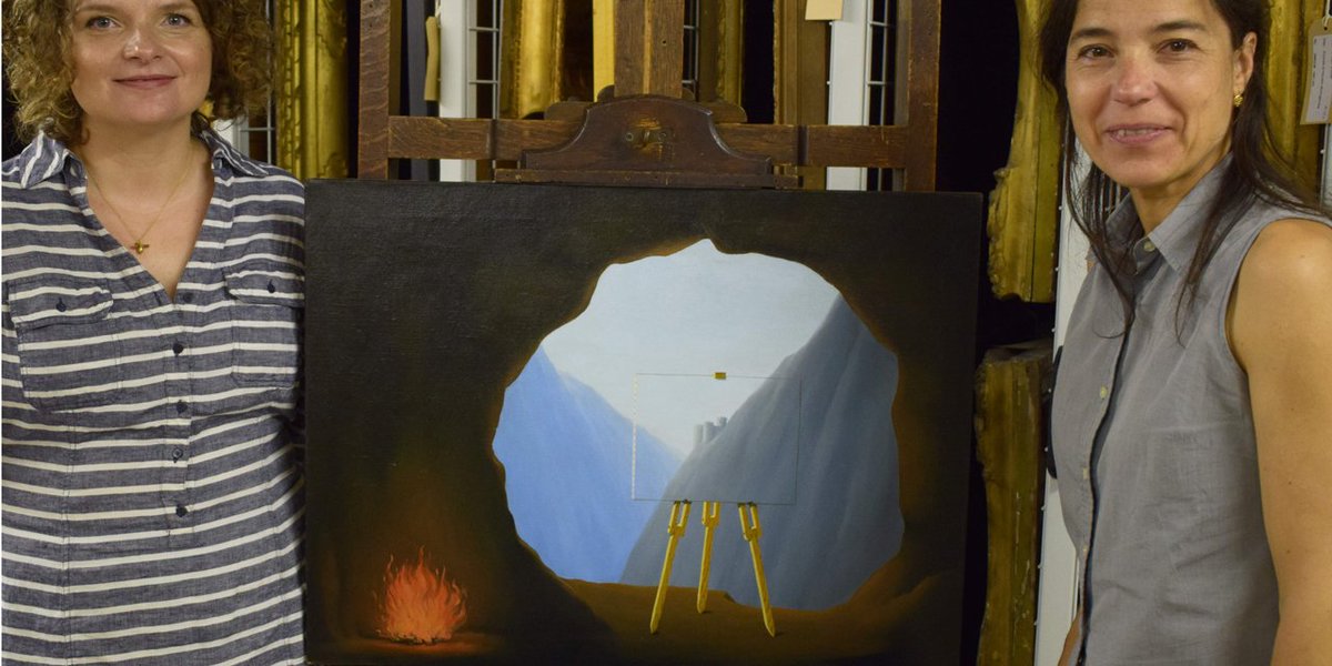 Europe1's tweet photo. Le mystère de la peinture disparue de Magritte résolu... aux trois quarts https://t.co/WHtLXGhlB9 https://t.co/cxUA1dlyAS
