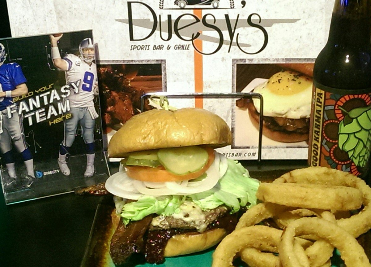 Come in to Duesy's to pair our BOTM 1/2 lb. Prime Steakburger with a  
#madbrew #brewinfort2016 #madanthonybrewing