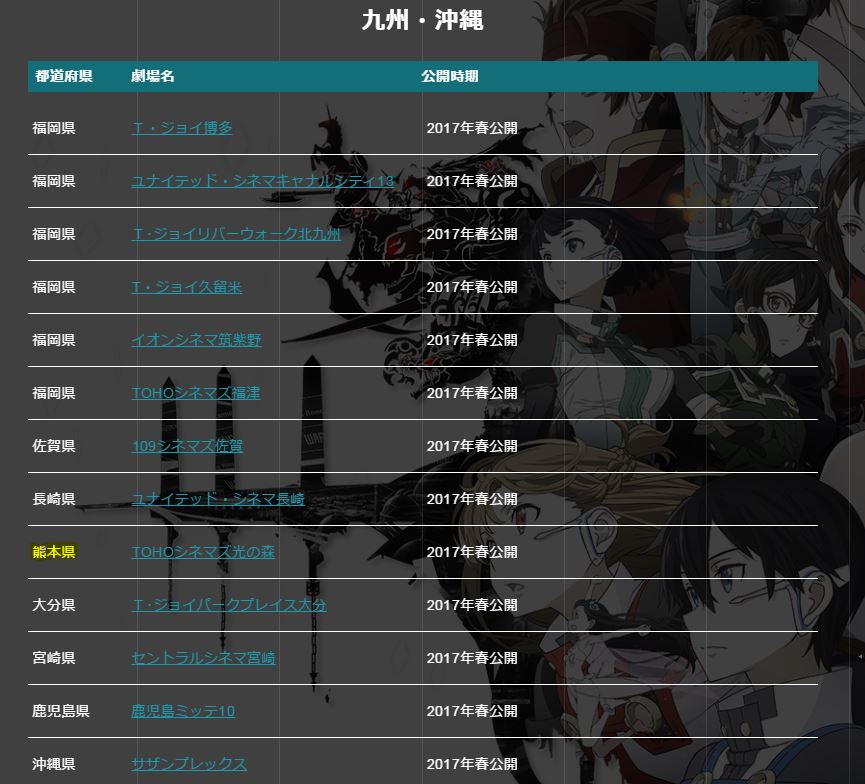 アニメ ソードアート オンライン 公式 劇場版sao 熊本県の上映劇場 Tohoシネマズ 光の森 の営業再開に伴い9 13 火 より第１弾前売券の販売を開始いたします T Co Qq6vjamggp