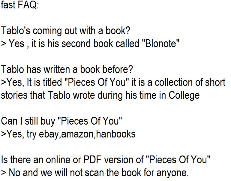 Book Review] Pieces of You by Tablo