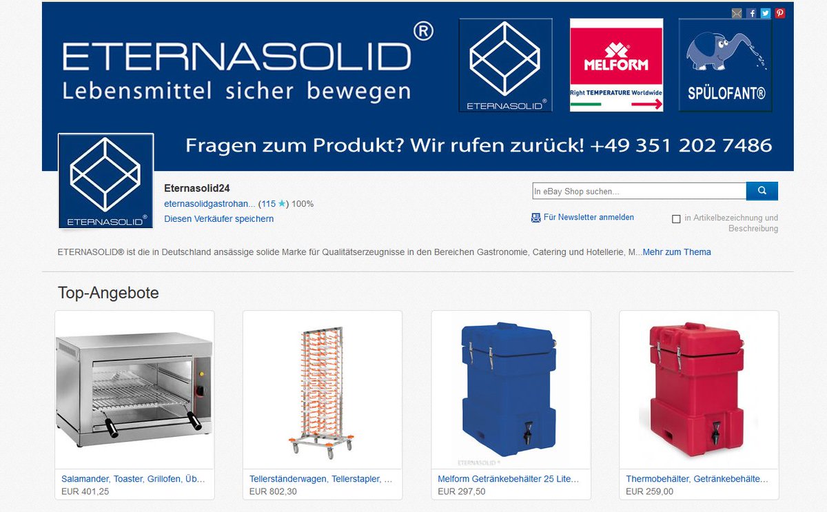 ETERNASOLID's tweet photo. Preissenkung!!! Viele Artikel unseres Sortiments im Preis gesenkt. https://t.co/rH78FJW4S7 #ebay #gastro https://t.co/k6yg1edLaJ