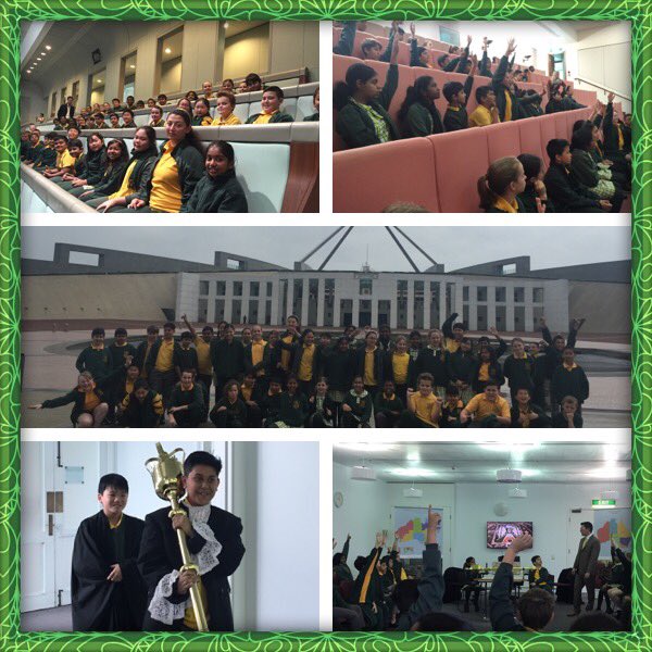 Glenfield_PS's tweet photo. Exploring Australian democracy at Parliament House... GPS future leaders in action! https://t.co/Ew3kAn8lRz