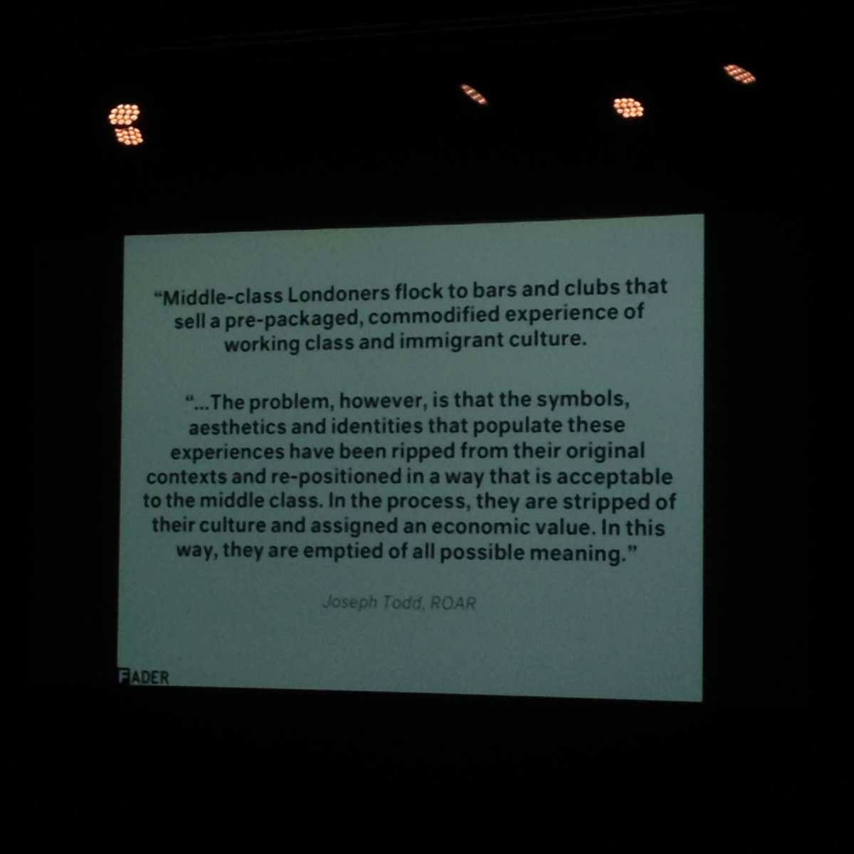 buildwithball's tweet photo. Couldn’t agree more with this @aimeecliff from @thefadar #longprogressbar #SaveFabric https://t.co/umpy06mz2p
