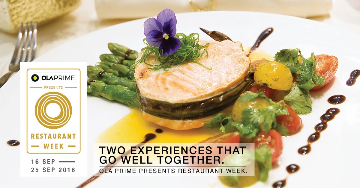 Olacabs's tweet photo. #OlaPrime presents Restaurant Week, pre-bookings open for Ola customers on 9-Sept https://t.co/yYiIWBwUWg #PrimeRWI https://t.co/UxMZlqoiA4
