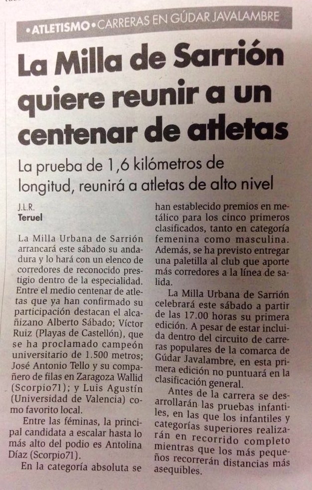 Escuela de Atletismo de Sarrión tweet media