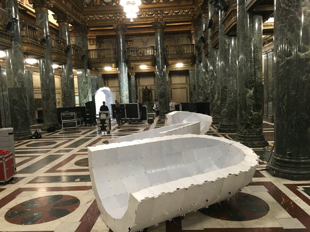 Getting ready for <a href="/kianbrill/">kian brill</a> tonight. It will be a dope, digitally lit cathedral in here for <a href="/VIA_HQ/">via</a> and #HotMass.