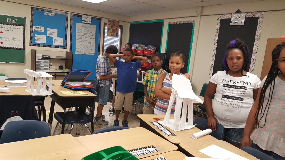 Nothing like starting your morning with a STEM challenge. 5th grd making chairs. #webuild <a href="/flesbcps/">Featherbed Lane Elem</a> <a href="/BCPSSci/">BCPS Science Office</a>
