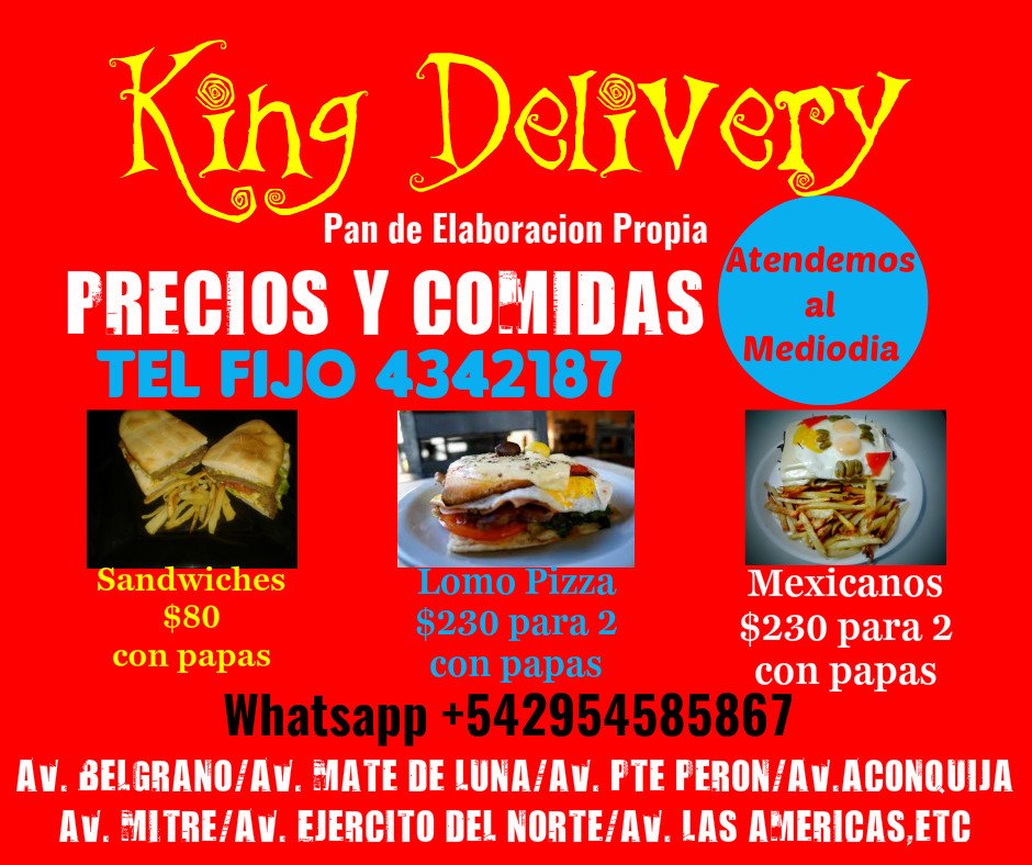KingDeliveryTuc's tweet photo. #BuenViernes #Tucuman #YerbaBuena #LomoPizza #SanMartinTuc #Bolic #AtleticoTucuman lo más Rico de Tucuman está aqui! https://t.co/aKdB578nmv