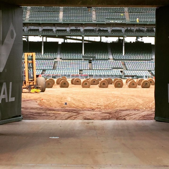 Wrigley Field Prep. 
New sod going in today.

(via <a href="/thesmtshow215/">Stanley M. Thomas</a> @media580 <a href="/heatherkitzes/">Heather Way Kitzes</a>)