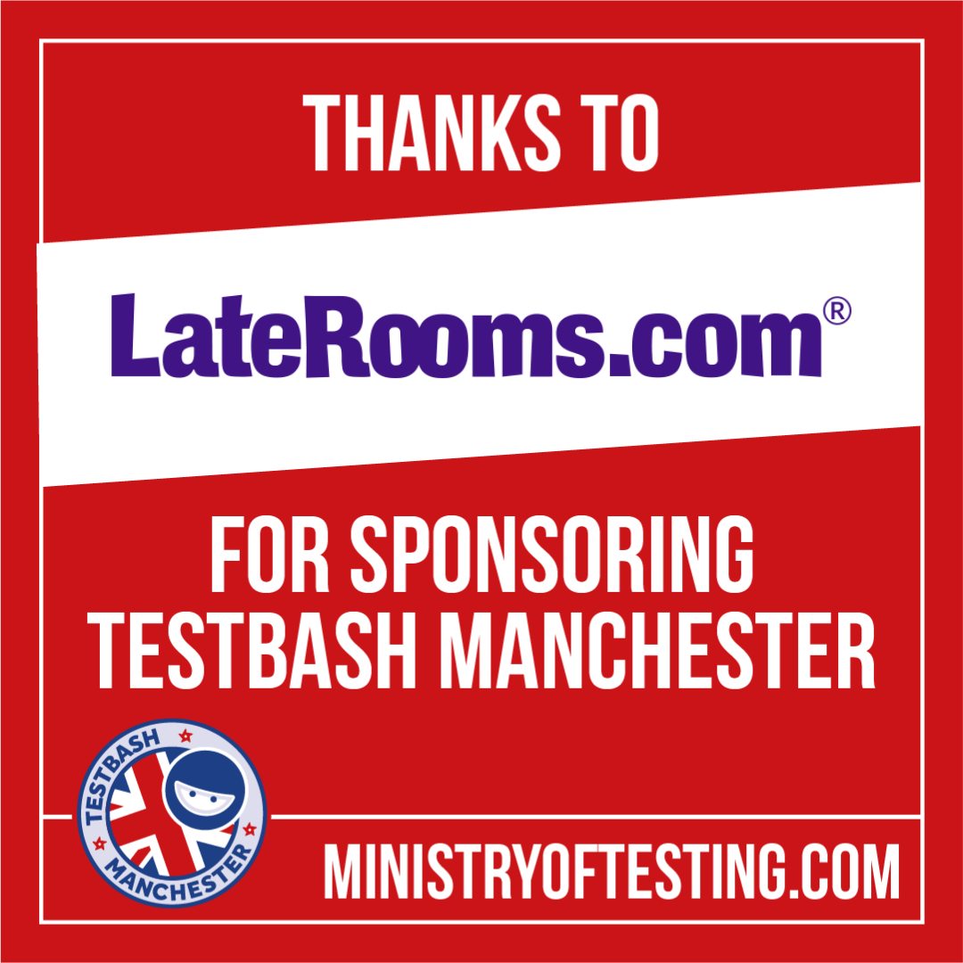 ministryoftest's tweet photo. Huge thanks to @Laterooms for sponsoring #TestBash Manchester by hosting the Open Space on the Saturday! https://t.co/Rms7rqdSHm