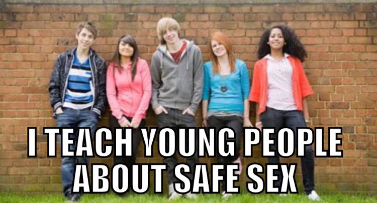 I work with adolescents and teach them about safe sex. #justaGP