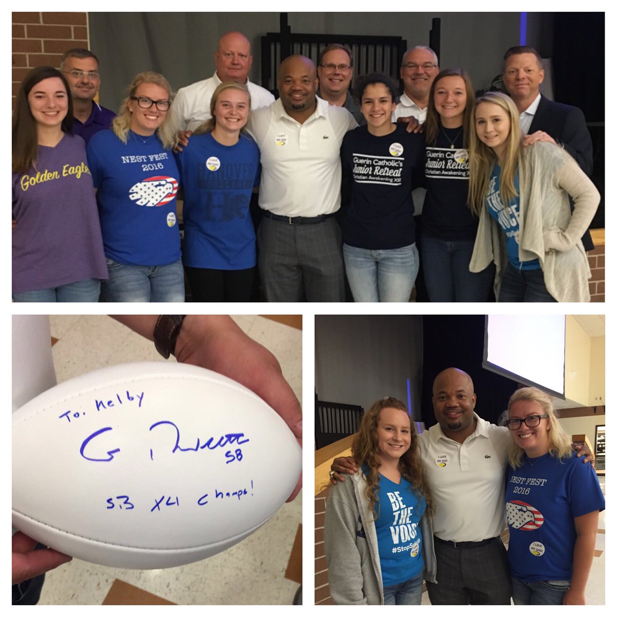 GuerinSoftball's tweet image. Great #DadsDayBreakfast at @GuerinCatholic with @GaryBrackett58 Wonderful example of #Grit