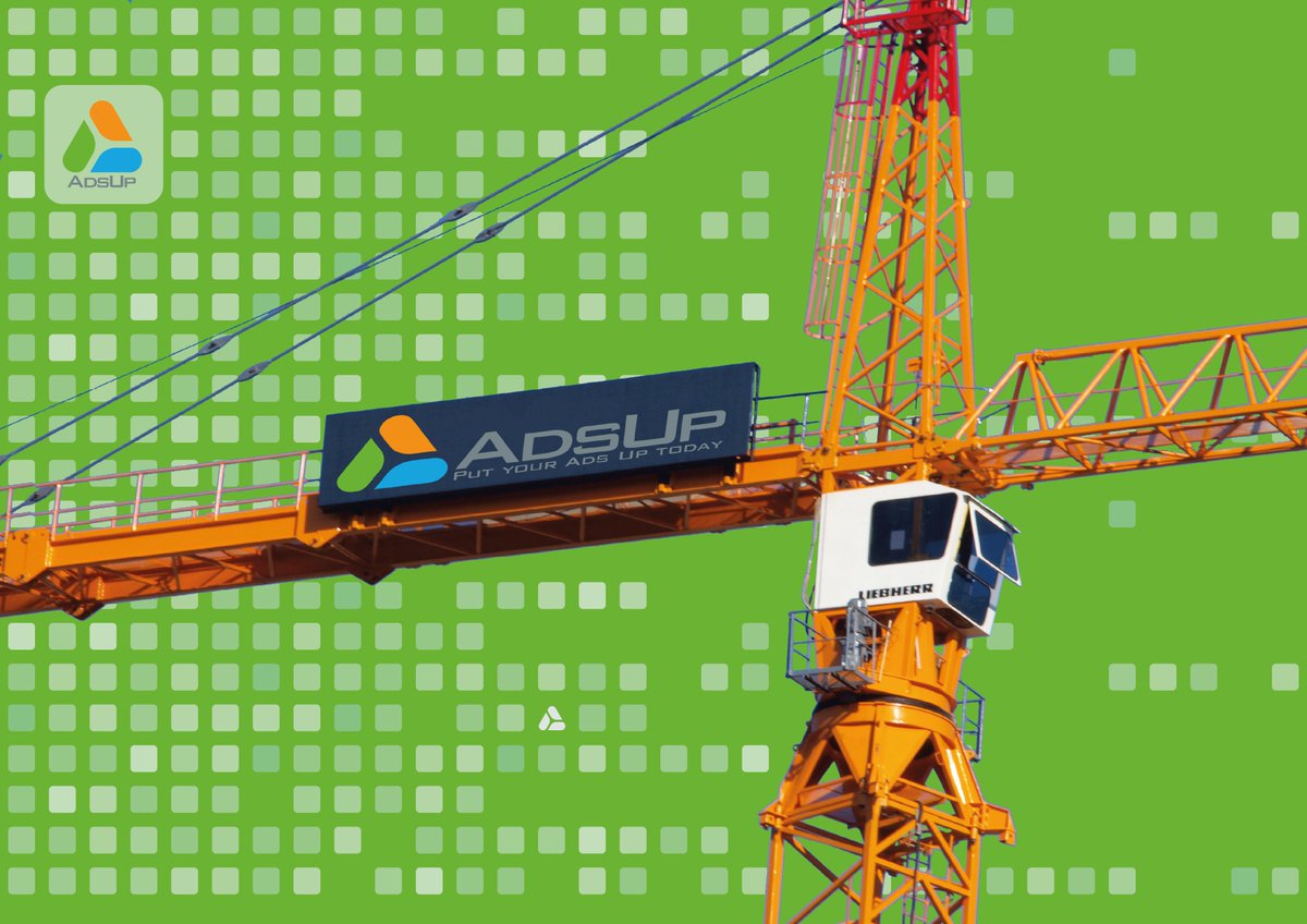 Change your #towercrane in a #digital #billboard with the #CraneLed and #AdsUp #OOH #DOOH