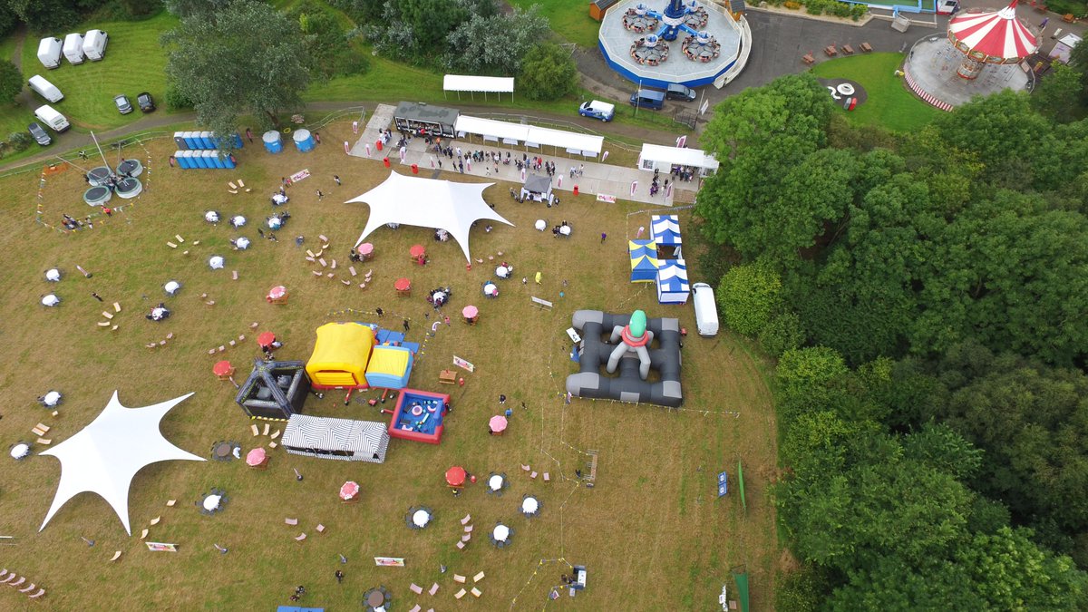 EventManagerUK's tweet image. A nice aerial shot of the activity field @mdsthemepark as guests arrive #DronePhotography #drone #eventsprof