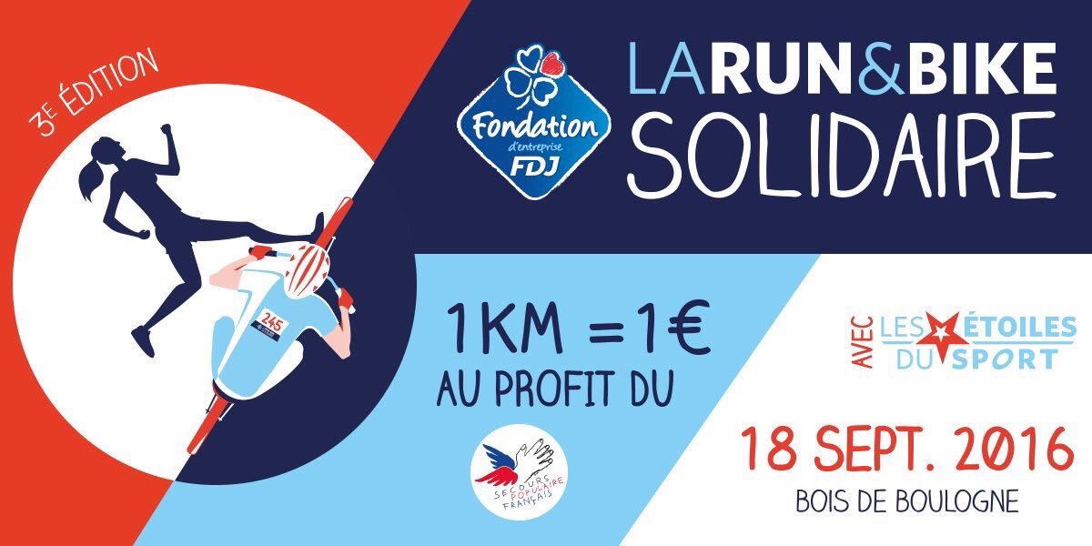 Rejoignez-moi le 18 sept pr participer à la #RBSolidaire pour le <a href="/SecoursPop/">Secours populaire</a> avec @FondationFDJ et <a href="/EtoilesduSport/">Étoiles du Sport</a>