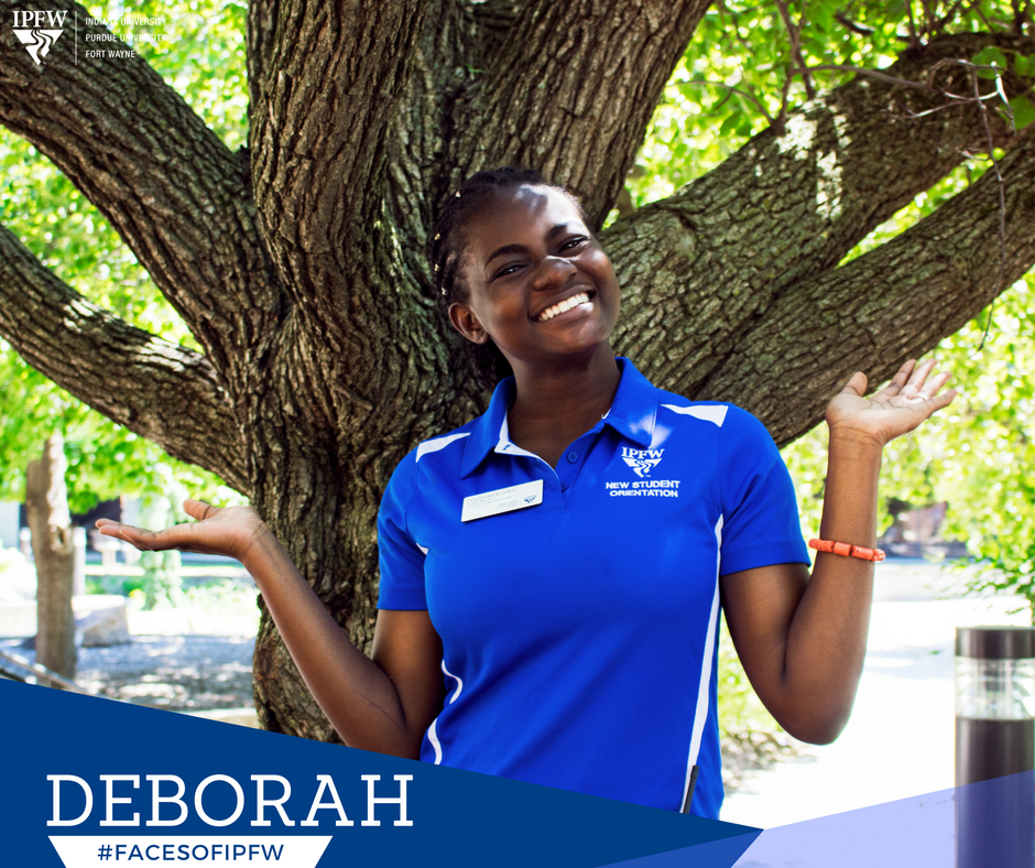 purduefw's tweet photo. "I really want to be able to help people from where I’m from." — Deborah Idjoko (Nigeria) #FacesofIPFW https://t.co/B3ZzxhKTFT