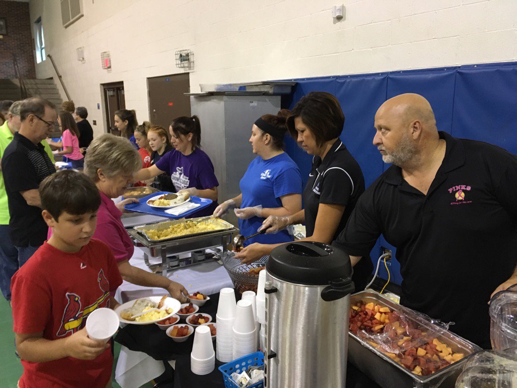 An awesome food service staff has prepared a great meal for the grandparents. Thank you for your efforts.