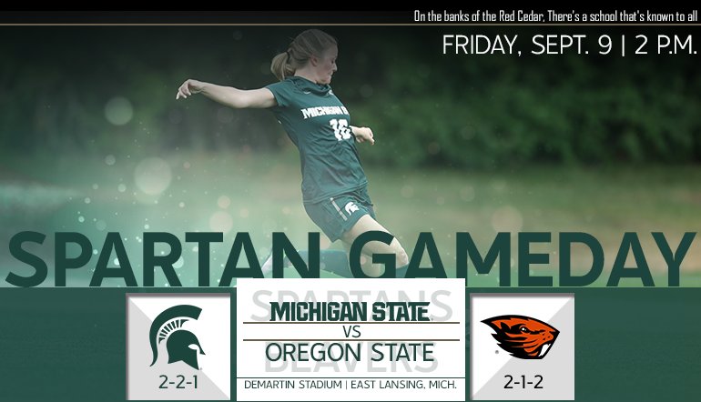 It's game day at DeMartin Stadium! Spartans kick off against Oregon State at 2 p.m. this afternoon. #GOGreen
