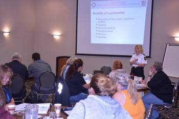 FireinCanada's tweet image. Tons of learning at #FireCon2016 this a.m.: training officers, pub ed, auto ex, big rigs, LPG, solar, &amp;amp; leadership.