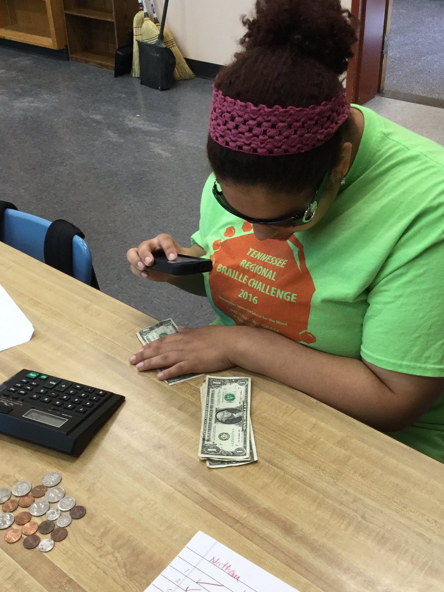 OandMMMCoffee's tweet photo. Taking tests on being a good cashier and practicing using the EyeNote app! #openingsoon @TSB_Tigers https://t.co/y3YyeOpx5q