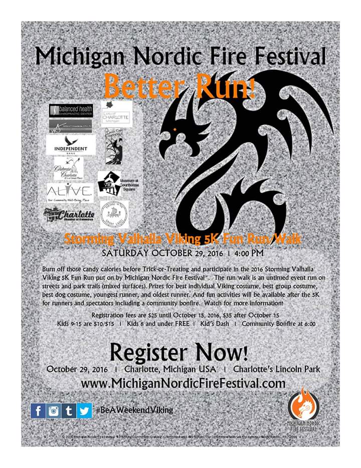 MiNordFireFest's tweet photo. Storming Valhalla Viking 5k Fun Run is taking place 10/29/16.  #RunLikeAViking #BeAWeekendViking https://t.co/X4HPGIKHEF