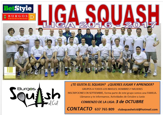 EMPEZAMOS LA LIGA, ¡¡¡¡APÚNTATE!!!!
TE ESPERAMOS