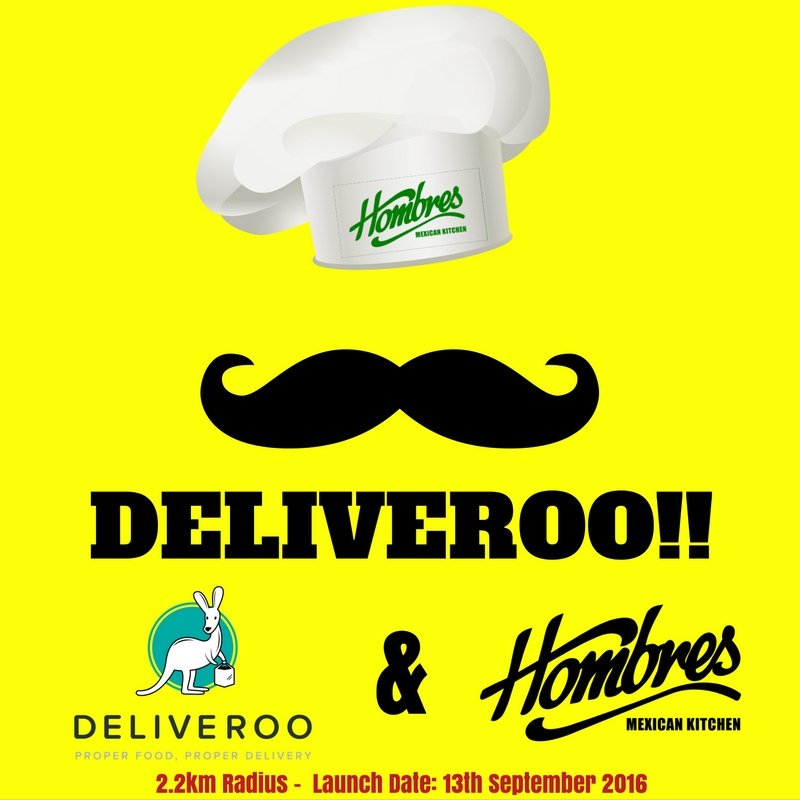 #deliveroo launches in Harrow with @hombresmexican on the 13th September!! #delivery #mexicanfood #lifesgood
