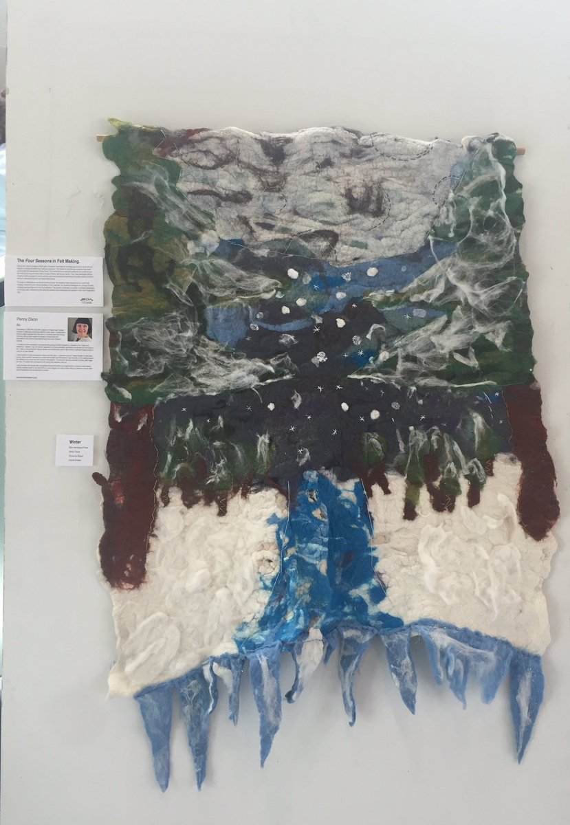 BOAVAD's tweet photo. Four felted hangings - winter, spring, summer and autumn 🍂🌺🍃🌼 https://t.co/HtEeChzTvm