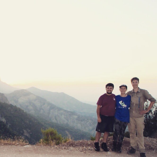 ESEImperial's tweet photo. The sun has set on #fieldworkfriday in Greece but a final team snap: Stephen Watkins, Madeleine Han&amp;Jesse Zondervan https://t.co/h9vOFaIvTQ
